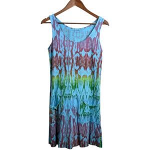 Fresh Produce Sun Ray Drape Dress XS Luna Tie Dye Tunic Resort Artsy Coastal